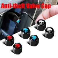 Anti-Theft Valve Caps Aluminum Skull Valve Stem Caps Dust Proof Stem Tire Wheel Covers Nipple Cap For Car Motorcycle Bicycle