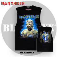 Blaxroxx เสื้อวง ลิขสิทธิ์แท้ Iron Maiden (SL-IRM009) เสื้อยืดคอกลมแขนกุด ผ้า Cotton100