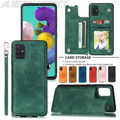 ┋ Leather Case for Samsung Galaxy S20 FE S21 Ultra S10 Note20 Plus A21S A31 A41 A51 A71 A52 A72 A12 A30 A50 A70 Card Holder Cover
