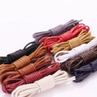 Round Waxed Shoelaces Leather Shoes Strings Boot Sport Shoe Laces Cord Shoelaces Black Brown Blue Purple Red Wine White 60-180CM