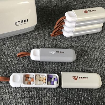 【LZ】 3 Grids Pill Organizer Mini Easy To Carry Pocket Small Pill Box for Outdoor Portable Mini Pill Cases Pill Storage Box