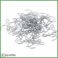 JAYNEBIO 80pcs เหล็กไร้สนิม ตะขอรูปตัว S 4.5ซม./1.77นิ้ว เงินสีเงิน คลิปตะขอโลหะรูปตัว S ไม่เป็นสนิมง่าย ไม้แขวนโลหะสแตนเลส ห้องน้ำในห้องน้ำ