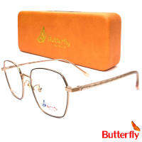 แว่นตา Fashion รุ่น Butterfly 6856 กรอบแว่นตา สำหรับตัดเลนส์ กรอบเต็ม แว่นแฟชั่น ชาย หญิง ทรงสปอร์ต sport วัสดุ สแตนเลส stainless steel ขาข้อต่อ รับตัดเลนส์