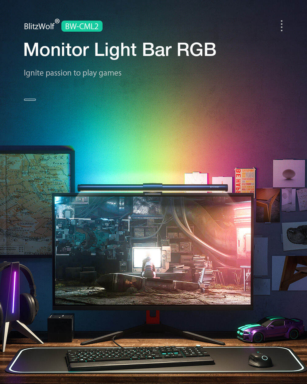 gaming monitor lights