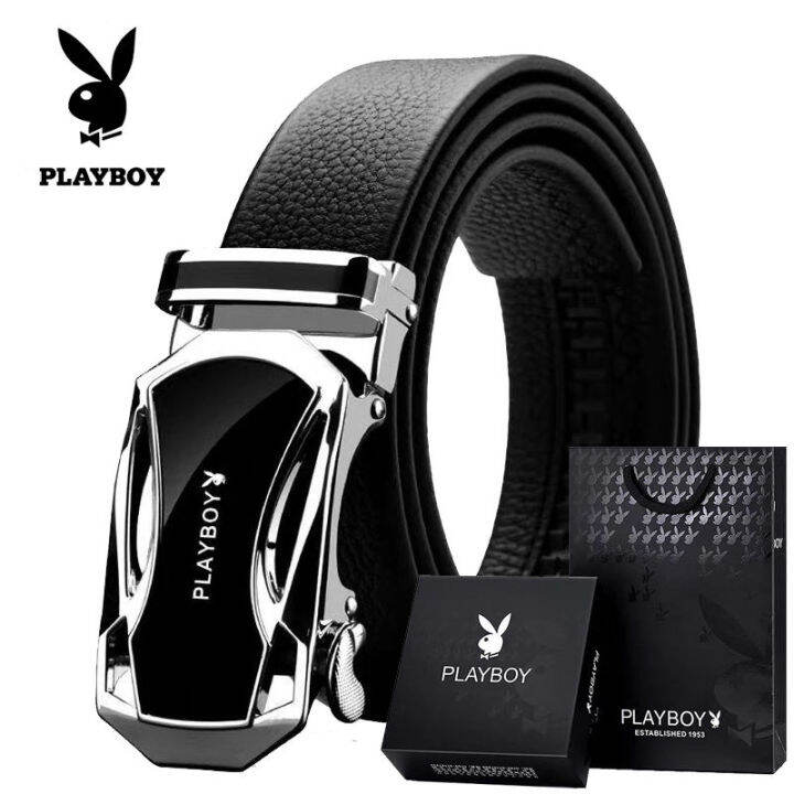 playboy-เข็มขัดหนังแท้สำหรับผู้ชาย-เข็มขัดกางเกงลำลองหนังสไตล์เกาหลีหัวเข็มขัดแบบเรียบสำหรับนักเรียนวัยรุ่น