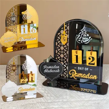 Ramadan Calendar, Days of Ramadan, Countdown to Eid, Ramadan Table Decor -  Gold in 2024