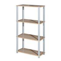 โปรโมชัน ชั้นวางของ 4 ชั้น MINUS สีไวท์โอ๊ค/เทา 4-TIER SHELVING UNIT MINUS WHITE OAK/GREY สินค้าโปรโมชั่น เฟอร์นิเจอร์อเนกประสงค์ ชั้นวางของ ราคาถูก