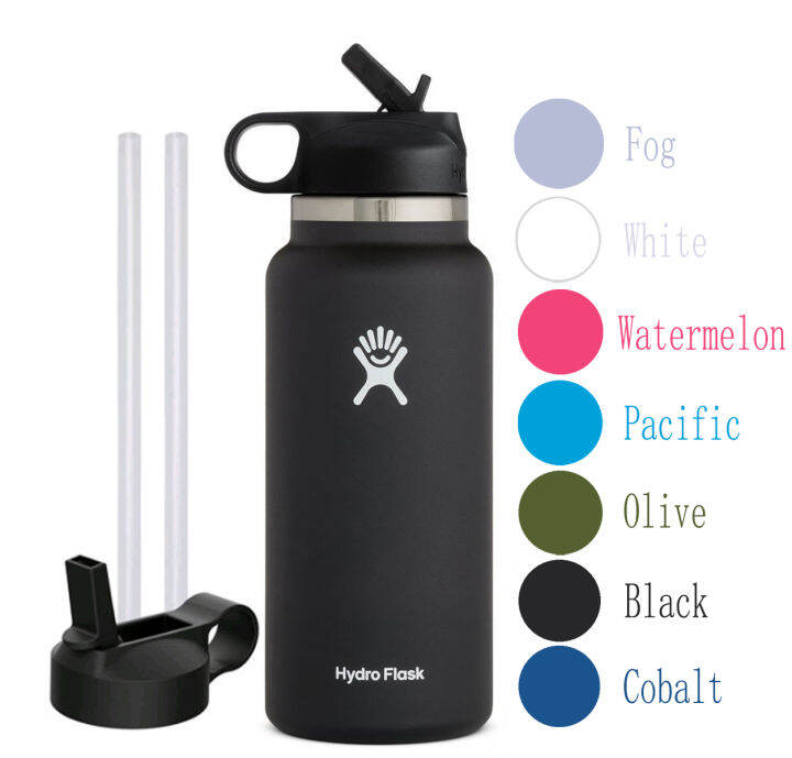 Hydro Flask 32OZ Wide Mouth 2.0 Water Bottle, Straw Lid, Multiple ...