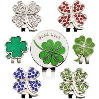 7 kinds lucky leaves four green with magnetic hat clips green good luck to you beautiful golf accessory parts for golfer games