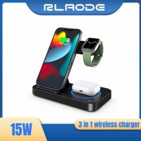 15W Qi Wireless Charger3 in 1 Fast Charging Dock for Apple Watch 7 Airpods Pro For iPhone 14 13 12 11 XS XR X 8 Samsung S22 S21