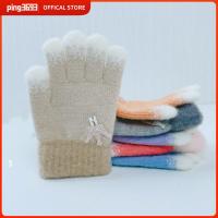 PING3693 หนาขึ้น ถุงมือสำหรับเด็ก ถักนิตติ้ง ไม่มีนิ้ว ถุงมือถักนิตติ้ง น่ารักมากๆ ถุงมือนวม เด็กทารกเด็กๆ