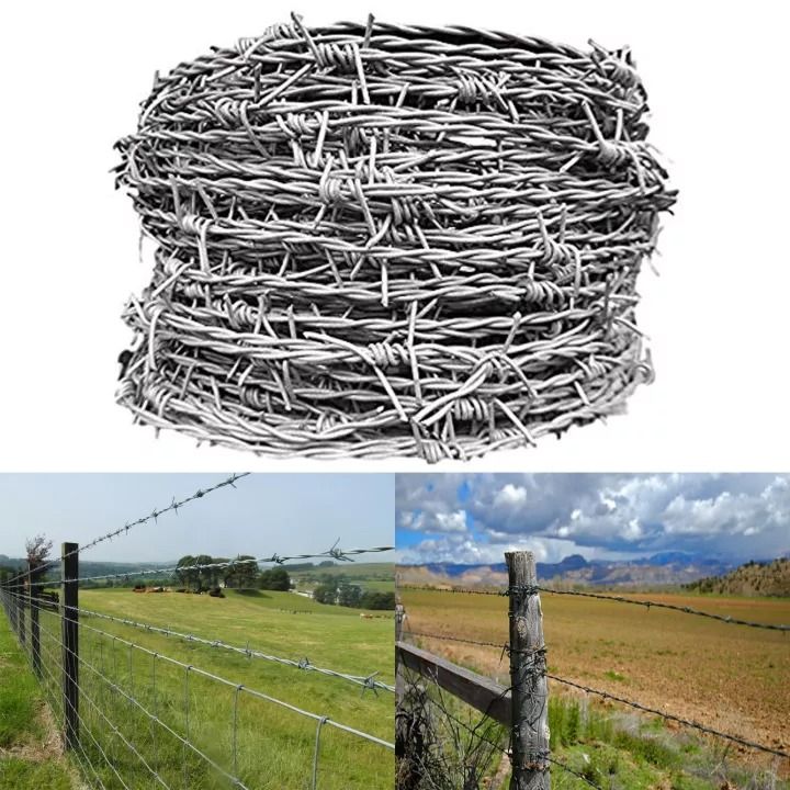 Meters Iron Barbed Wire Roll Fence Barbed Wire Anti Climb Protect Fence Galvanized Anti Rust