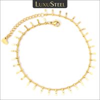 【CW】❣✜  LUXUSTEEL Anklets Tassel Starfish Gold Color Chain Leg Fashion Foot Jewelry