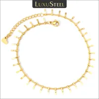 【CW】✴  LUXUSTEEL Anklets Tassel Starfish Gold Color Chain Leg Fashion Foot Jewelry