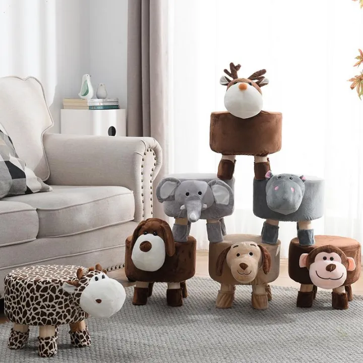 Sofa lazy online celebrity animal shoes stool cartoon home stool children  cute low stool creative fabric | Lazada PH