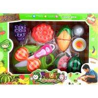 One Price Toys - Fruit Kinect- สุดคุ้มของเล่นจำลองชุดเล็ก ชุดหั่นอาหาร (ผลไม้) มีตัวติดตีนตุ๊กแกสามารถดึงออกจากกันแล้วนำกลับมาติดใหม่ได้พร้อมเขียงและมีดหั่น นำมาเล่นกับชุดเครื่องครัวได้ มีความสมจริงได้เรียนรู้ชื่อผลไม้