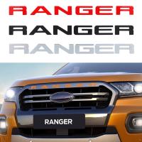 สำหรับ Ford Ranger 2015-2020กระจังหน้าตัวอักษรด้านบนย่าง RANGER 3D สัญลักษณ์ขนาดเดิมสติ๊กเกอร์ ABS ด้วยกาวโครเมียมจัดแต่งทรงผม