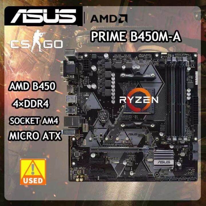 B450M Motherboard AM4 For Ryzen 5 5600G Cpus Asus PRIME B450MA