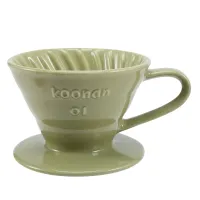 Koonan Ceramic Hand Brew Coffee Filter Cup Conical Filter Coffee Dripper Kit Household Coffee Appliance Pour over Coffee Stand