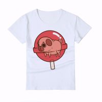 Summer Funny Dog Kid T-Shirt Lollipop Dog Print Childrens T-shirt Boy/Girl Short Sleeve Baby White Tops Top Tee brands Y6-10