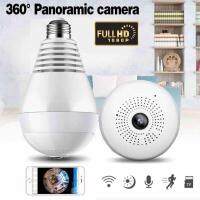 1080 จุดไร้สาย IP กล้องหลอดไฟ 360 องศา FishEye Panoramic กล้อง 2MP Night Vision Security P2P WiFi กล้อง