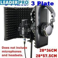 Sound-absorbing Cover Microphone Sound Insolation Shield Screen Sound 3 Plate Foldable Recording Microphone Wind Screen Board