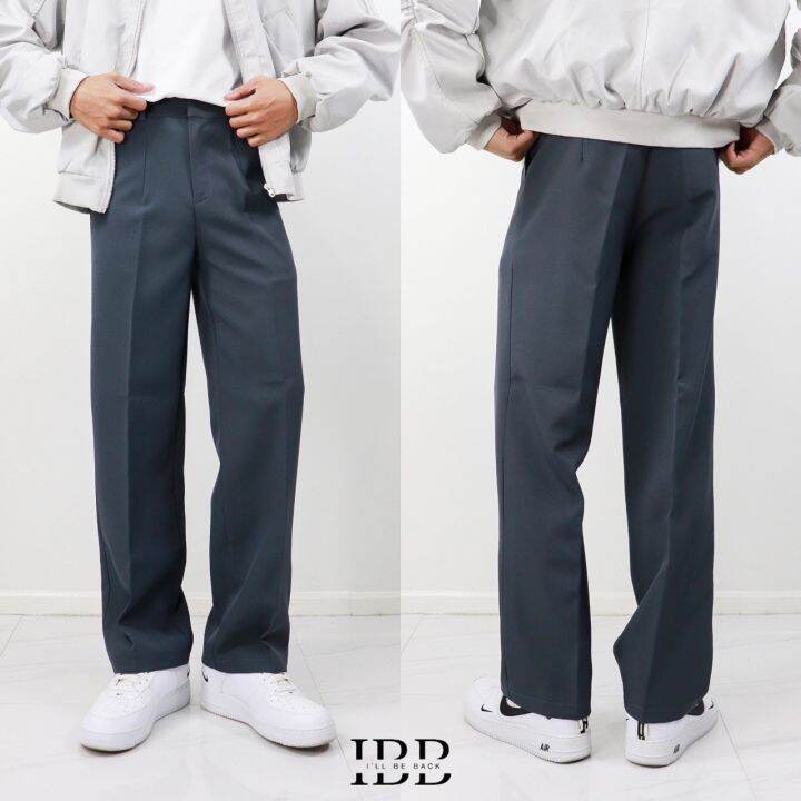 baggy-pants-กางเกงแสล็คทรงกระบอกกลาง