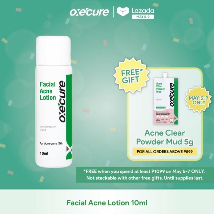 Oxecure Facial Acne Lotion 10mL [Pimples, blackheads, whiteheads ...