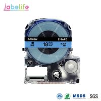 Labelife SC18BW สีดำบนสีน้ำเงิน Compatible Epson Labelworks 18Mm X 8M Label Tape Label Maker Tape Refill