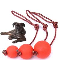 【YF】﹊♈☒  Indestructible Dog Training Tug Balls Chew Rubber with Rope