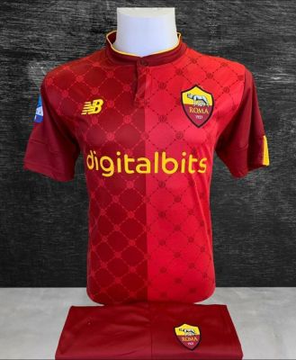 เสื้อโรม่า2022 เสื้อกีฬา ชุดกีฬาใหม่ล่าสุด ชุดแข่งขัน 2022 ชุดสโมสรนอกได้ (เสื้อ+กางเกง) เสื้อฟุตบอล เสื้อทีมฟุตบอล ROMA