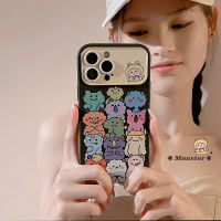 Rlucky เคสโทรศัพท์ซิลิโคนหน้าต่างขนาดใหญ่การ์ตูนสุดเท่,สำหรับ iPhone 14 13 12 11 Pro Max X XS XR MAX 8 7 Plus + SE 2020 Casing Ponsel ตัวปกป้องกล้องถ่ายรูปคลุมทั้งหมดสำหรับ Apple Iphone เคสสไตล์น่ารัก INS ผู้หญิง