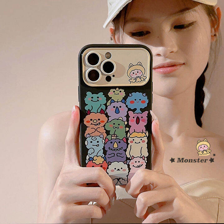 rlucky-เคสโทรศัพท์ซิลิโคนหน้าต่างขนาดใหญ่การ์ตูนสุดเท่-สำหรับ-iphone-14-13-12-11-pro-max-x-xs-xr-max-8-7-plus-se-2020-casing-ponsel-ตัวปกป้องกล้องถ่ายรูปคลุมทั้งหมดสำหรับ-apple-iphone-เคสสไตล์น่ารัก-i