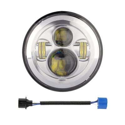 【Headlight】1pcs 7inch Round LED Headlight Osram Hi/Low Beam Motor Car Headlamp Light for Jeep Wrangler JK TJ CJ