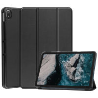 Nokia เคส T20แท็บเล็ตตั้งได้แบบสามพับที่คลุมหลอดไฟบางเปลือกแข็งเคสสำหรับ Nokia แท็บเล็ต T20 Nokia (TA-1392) 2021ปล่อยออกมา10.36นิ้ว