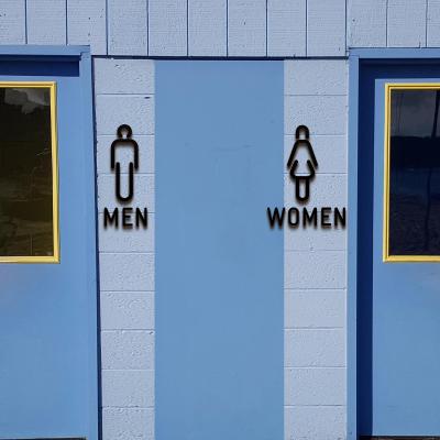 WDClever Men ป้ายห้องน้ำหญิง3D ป้ายห้องน้ำป้าย WC สำหรับร้านค้าโรงแรมมอลล์ช้อปปิ้ง