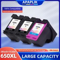 APAPLIK Compatible Ink Cartridge 650XL Replacement for HP650 for HP 650 XL Deskjet 1015 1515 2515 2545 2645 3515 4645 Printer Ink Cartridges