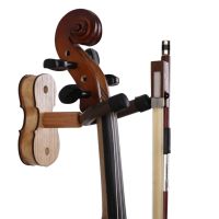 Practical Design Wall Mounted Violin Fiddle Viola Hanger Hook Durable Wood Base Violin Hanger Home Studio Wall Hanger for Violin