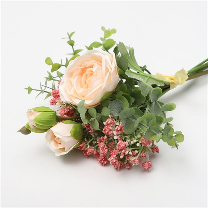 ayiq-flower-shop-ประดิษฐ์-lulian-gypsophila-ช่อดอกไม้งานแต่งงานมือถือช่อดอกไม้-diy-การจัดดอกไม้-home-ayiq-flower-shopel-ร้านอาหารตกแต่งสำนักงาน