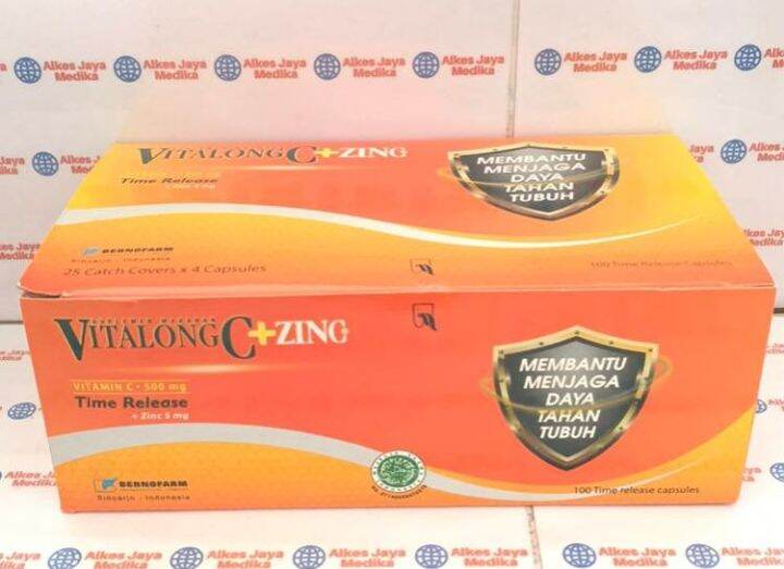 Vitalong C Zinc Box Isi Strip Kapsul Vitamin C Lazada Indonesia