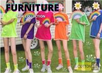 เสื้อนีออน เสื้อยืดนีออน เสื้อยืดสีพื้น เสื้อฟรีไซต์ นีออน Neon ฟรีถุงเท้า เสื้อกลุ่ม เสื้อแก๊ง เสื้อทีม