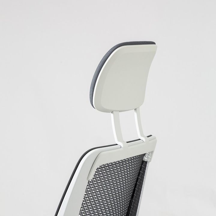 modernform-อุปกรณ์-พนักพิงศีรษะ-สำหรับ-steelcase-รุ่น-series-2-เฟรมขาว-หุ้มผ้าตาข่าย-สีเทาเข้ม