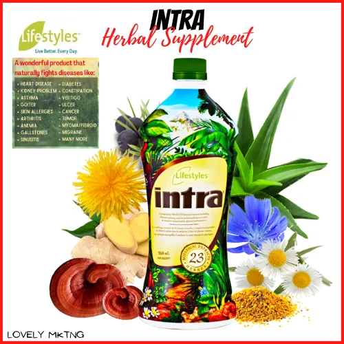 LEGIT DISTRIBUTOR Intra Herbal Supplement 950 ML Intra Lifestyles