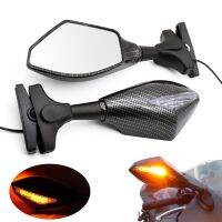 Universal Motorcycle Side Rearview Mirrors With LED Turn Signal Light FOR Honda CBR1100XX CBR 1100 CBF1000 VTR 1000 F FIRESTORM Mirrors