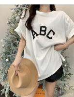 เสื้อยืดเกาหลี สกรีนมาตรฐาน ABC Oversize ผ้าดี ไม่ย้วยไม่ขุย