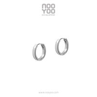 NooYoo ต่างหูสำหรับผิวแพ้ง่าย Hoop Plain (สีเงิน/สีทอง)