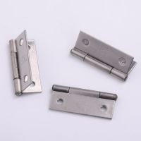 2 Pcs/Lot Silver Color SUS-37 Stainless Steel Antique Door Hinges For Wooden Cabinet Drawer Furniture Hardware Accessories