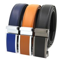 ▫◄ Mens leather belts 3.1 alloy buckle business amazon cross-border issuing automatic belt manufacturer