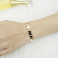 316L Titanium Steel Gold Silver Rose 750 CRD Cuff celets Bangles Women Men Uni Femme Bijoux Pulseira With Tools