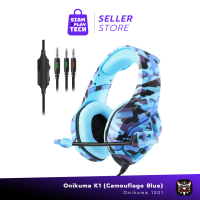 ONIKUMA K1 Camouflage Gaming Headset หูฟังคุณภาพ ไมค์ตัดเสียงรบกวน เชื่อมต่อได้หลายอุปกรณ์